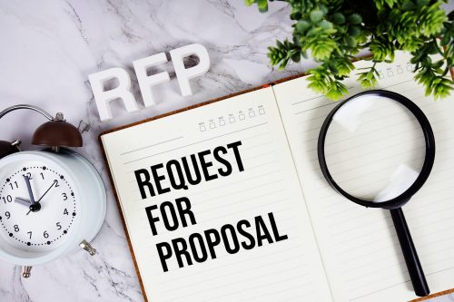 Rfp,-,Request,For,Proposal,Acronym,On,Notepad,,Business,Concept